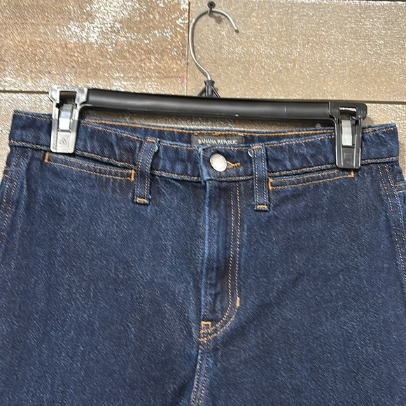 Banana Republic high rise wide leg dark wash jean size 27p - Picture 2 of 9
